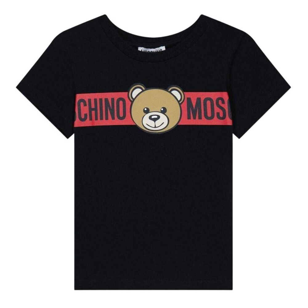 Moschino Childrens/Kids Bear Logo T-Shirt / Black